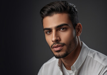 Fototapeta premium Portrait of a Arab male model, Fashion and Skin care concept