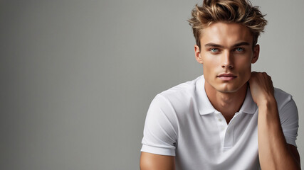 Obraz premium Elegant male model posing for fashion concept 
