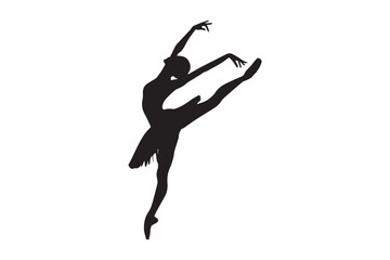 Dancer silhouette vector image and illustration