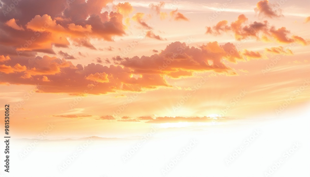 Canvas Prints beautiful sunset and cloudscape isolated on transparent background