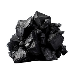 Black coal isolated on white background