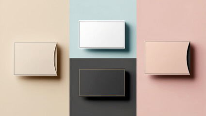 Blank Business card presentation. mockup template.