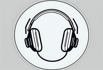 headphones icon illustration