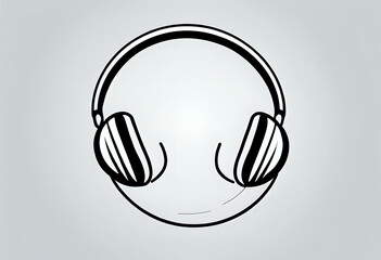 headphones icon illustration