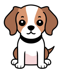 Piesek beagle ilustracja