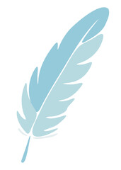 Obraz premium Niebieskie pióro ilustracja