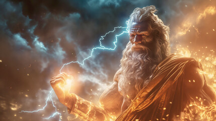 Zeus powerful Greek god