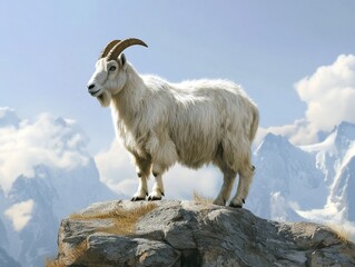 Obraz premium Majestic Mountain Goat
