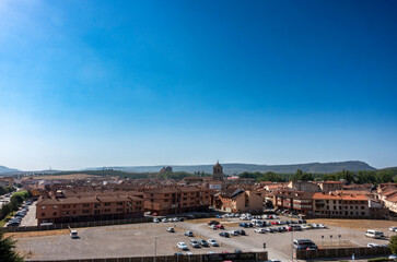 Panoramic view of Aguilar de Campoo. Palencia, Castile and Leon, Spain.