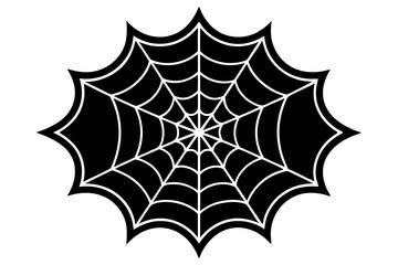 Halloween Spider Web Set. Spooky Vector Illustration Isolated on White Background. Spiderweb Frame, Border and Corner for Helloween Decor, Poster Design. Cute Insect Element Set.