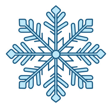 Niebieski płatek śniegu ilustracja dekoracja