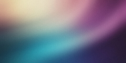 Gradient background with deep aubergine, smoky turquoise, and light taupe tones, noise texture effect