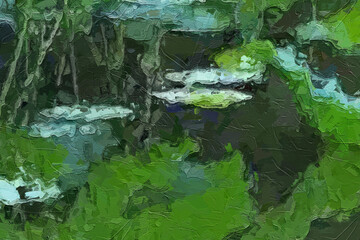 Oil paintings and various flowers, lotus leaves, lotus flowers, cats, dogs, marine creatures, birds, and beautiful leaves