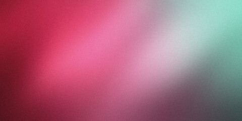 Fototapeta premium Gradient background with maroon and pale mint tones, noise texture effect