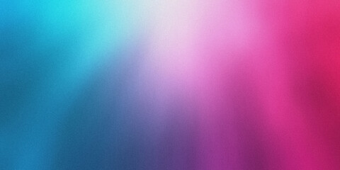 Obraz premium Gradient background with neon blue and vibrant fuchsia tones, noise texture effect