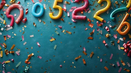 Obraz premium Numbers 2024. Festive background or backdrop with copy space for text.