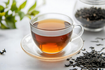 A perfectly brewed Earl Grey tea with a rich, aromatic blend of black tea