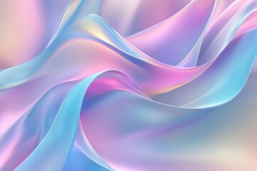 Fototapeta premium Colorful abstract design. Lively twisting shapes in action. Digital illustration ideal for posters, flyers, and backgrounds or design elements. Soft textiles on a light-colored canvas