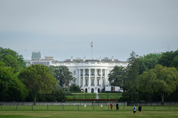 The White House South Lawn in Washington DC