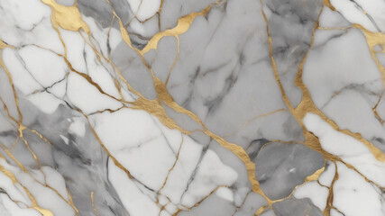 Luxurious Seamless Marble Texture with Subtle Gold Veining, Generative Ai