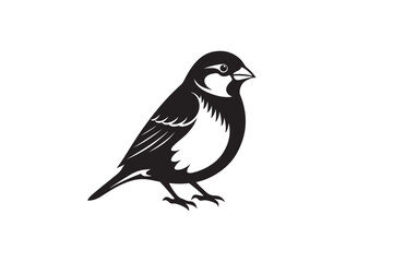 Common Sparrow silhouette vector illustration, Common Sparrow silhouette PNG, Common Sparrow silhouette vector .