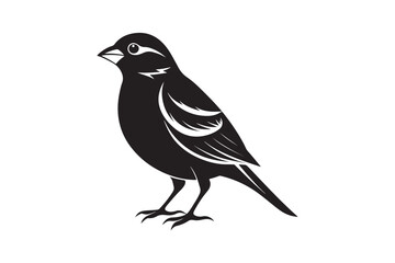 Common Sparrow silhouette vector illustration, Common Sparrow silhouette PNG, Common Sparrow silhouette vector .