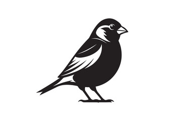 Common Sparrow silhouette vector illustration, Common Sparrow silhouette PNG, Common Sparrow silhouette vector .