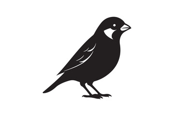 Common Sparrow silhouette vector illustration, Common Sparrow silhouette PNG, Common Sparrow silhouette vector .