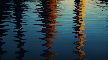 Abstract water reflection digital art for modern wallpapers
