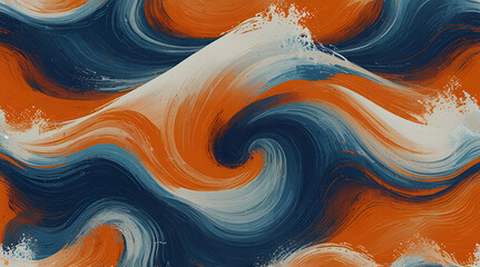 Dynamic blue and orange swirls in a colorful, abstract background design
