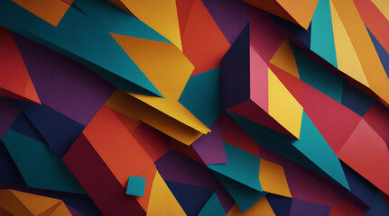 Colorful 3D abstract shapes design for desktop pc wallpaper

