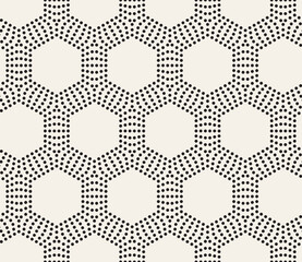 Vector seamless pattern. Repeating geometric elements. Stylish monochrome background design.