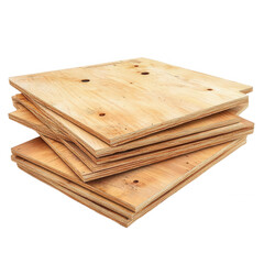 A stack of wooden boards showcasing natural grain and texture, transparent background