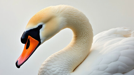 Fototapeta premium Close-Up of a Swan’s Head and Neck