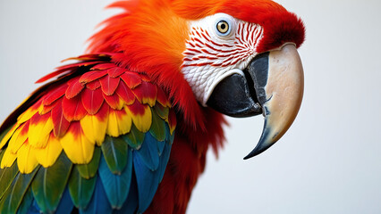 Fototapeta premium Close-Up of a Vibrant Macaw