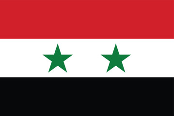 syria flag national and official vector illustration editable isolated graphic for National Day, Evacuation Day April 17th celebration. Independence Day, Armed force Day  August 1st, banners, posters