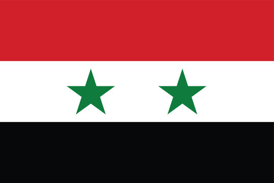 syria flag national and official vector illustration editable isolated graphic for National Day, Evacuation Day April 17th celebration. Independence Day, Armed force Day  August 1st, banners, posters - Powered by Adobe