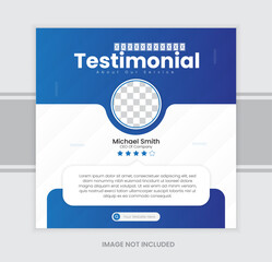 Client testimonial template feedback of customer