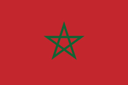 Morocco flag official colors size correct proportions vector illustration isolated for Independence Day 18 November, National Day, Proclamation of Independence Day,11th January, banners, posters eps10
