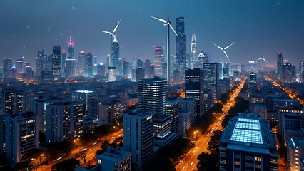 Obraz premium Futuristic Cities and Urbanization