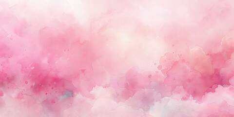 Fototapeta premium Abstract Watercolor Pink Cloud Background, Watercolor, Abstract , Cloud