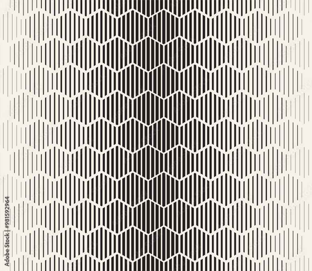Wall mural vector seamless pattern. repeating geometric elements. stylish monochrome background design.