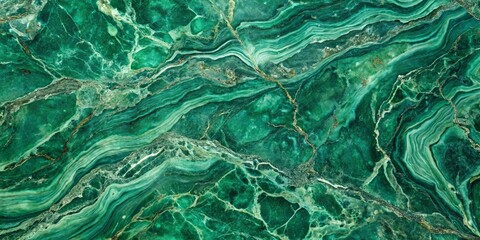 Fototapeta premium Emerald Green Marble Texture Swirling Veins and Golden Inclusions, Marble, Texture, Green ,Emerald