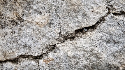 Fototapeta premium A close-up shot of a cracked and weathered stone wall.