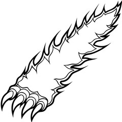 Vector Design Claw Marks by a Werewolf or Monster
