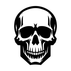 Fototapeta premium Skull Silhouette for T-Shirt Design and Logos