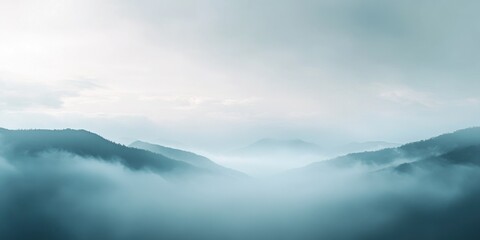 Fototapeta premium Majestic Mountains and Misty Clouds