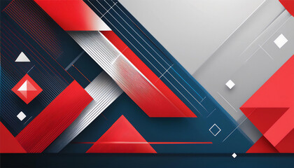 Striking business header featuring a random geometric pattern.