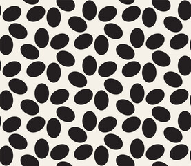 Vector seamless pattern. Repeating geometric elements. Stylish monochrome background design.