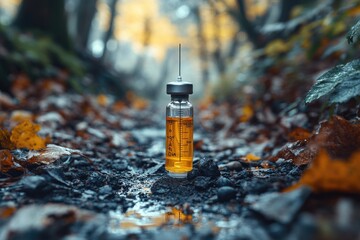 Syringes and Needles Discarded in Park: A Pressing Issue of Drug Addiction and Public Health